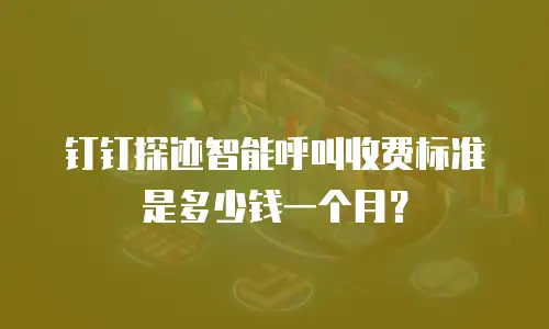 钉钉探迹智能呼叫收费标准是多少钱一个月？