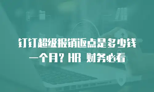 钉钉超级报销返点是多少钱一个月？HR 财务必看