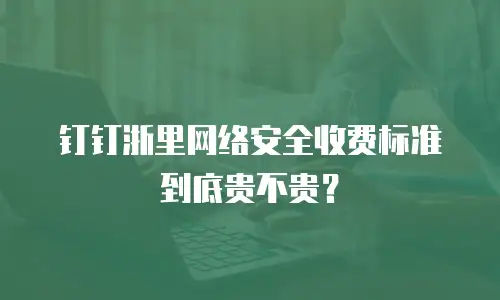 钉钉浙里网络安全收费标准到底贵不贵？