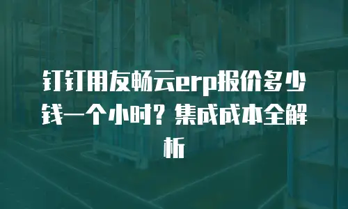 钉钉用友畅云erp报价多少钱一个小时？集成成本全解析