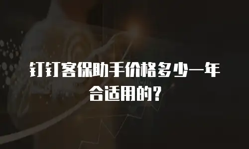 钉钉客保助手价格多少一年合适用的？