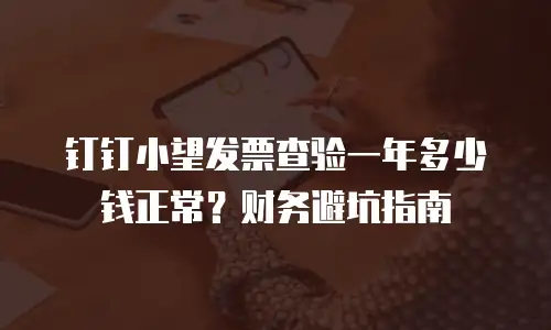 钉钉小望发票查验一年多少钱正常？财务避坑指南