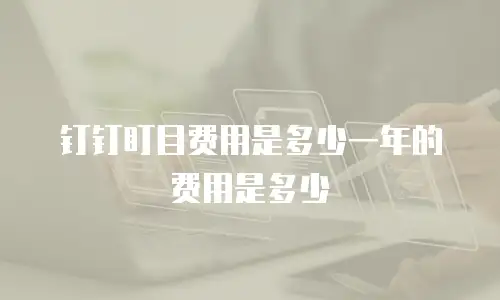 钉钉盯目费用是多少一年的费用是多少