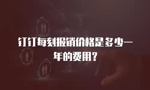 钉钉每刻报销价格是多少一年的费用？