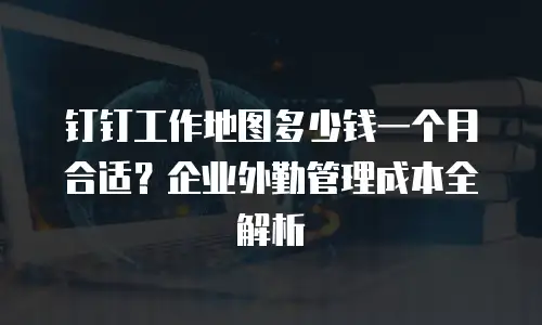钉钉工作地图多少钱一个月合适？企业外勤管理成本全解析