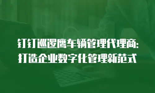 钉钉巡逻鹰车辆管理代理商：打造企业数字化管理新范式
