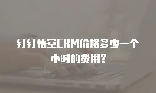 钉钉悟空CRM价格多少一个小时的费用？