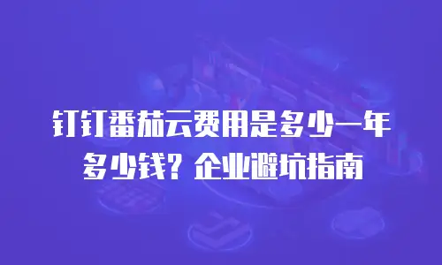 钉钉番茄云费用是多少一年多少钱？企业避坑指南