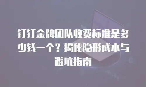 钉钉金牌团队收费标准是多少钱一个？揭秘隐形成本与避坑指南
