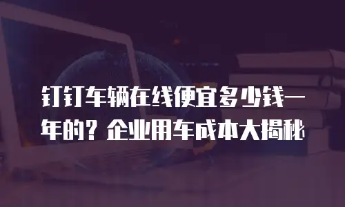 钉钉车辆在线便宜多少钱一年的？企业用车成本大揭秘