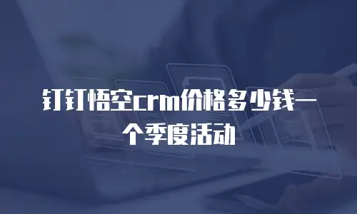 钉钉悟空crm价格多少钱一个季度活动
