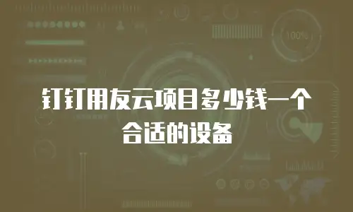 钉钉用友云项目多少钱一个合适的设备