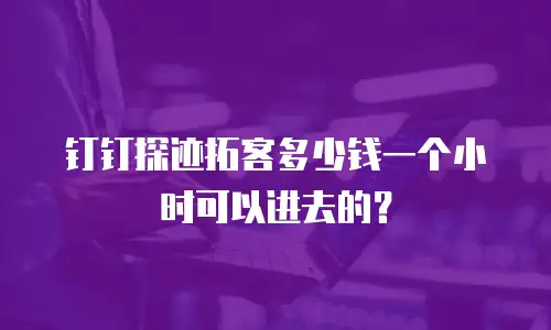 钉钉探迹拓客多少钱一个小时可以进去的？
