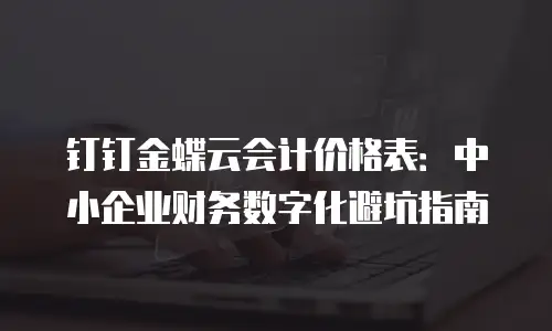钉钉金蝶云会计价格表：中小企业财务数字化避坑指南
