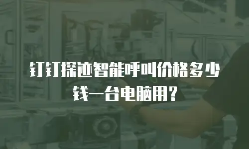 钉钉探迹智能呼叫价格多少钱一台电脑用？