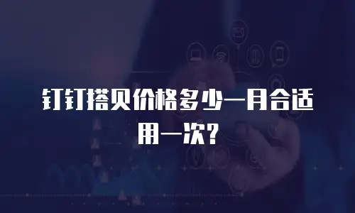 钉钉搭贝价格多少一月合适用一次？