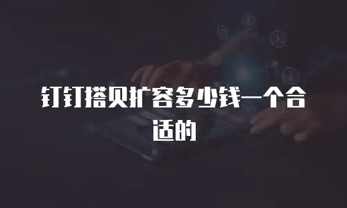 钉钉搭贝扩容多少钱一个合适的