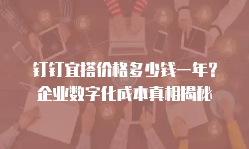 钉钉宜搭价格多少钱一年？企业数字化成本真相揭秘