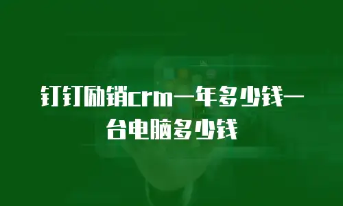 钉钉励销crm一年多少钱一台电脑多少钱