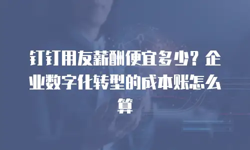 钉钉用友薪酬便宜多少？企业数字化转型的成本账怎么算