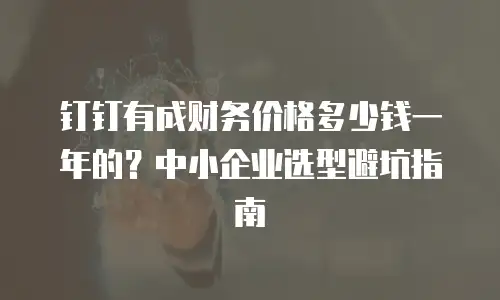 钉钉有成财务价格多少钱一年的？中小企业选型避坑指南