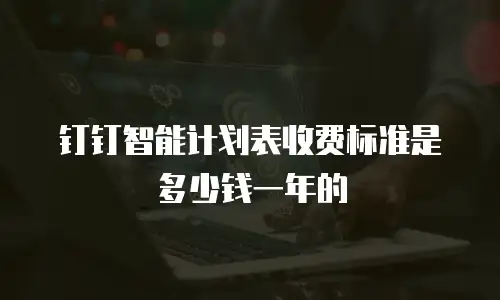 钉钉智能计划表收费标准是多少钱一年的