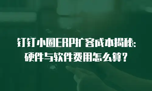 钉钉小圈ERP扩容成本揭秘：硬件与软件费用怎么算？