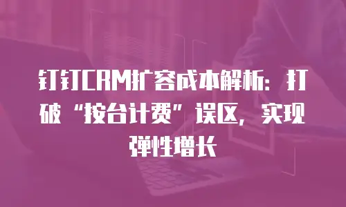 钉钉CRM扩容成本解析：打破&ldquo;按台计费&rdquo;误区，实现弹性增长