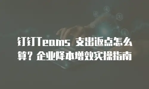 钉钉Teams 支出返点怎么算？企业降本增效实操指南