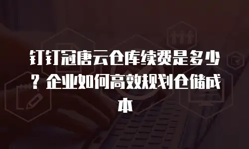 钉钉冠唐云仓库续费是多少？企业如何高效规划仓储成本