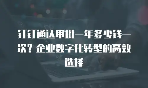 钉钉通达审批一年多少钱一次？企业数字化转型的高效选择