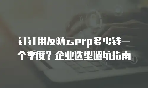 钉钉用友畅云erp多少钱一个季度？企业选型避坑指南