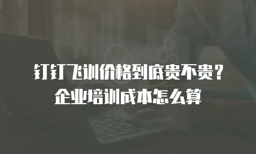 钉钉飞训价格到底贵不贵？企业培训成本怎么算