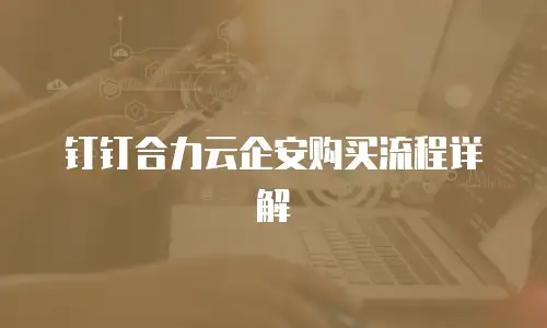 钉钉合力云企安购买流程详解