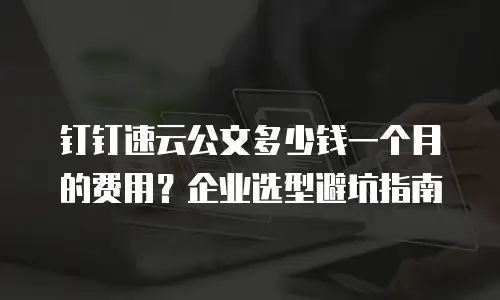 钉钉速云公文多少钱一个月的费用？企业选型避坑指南
