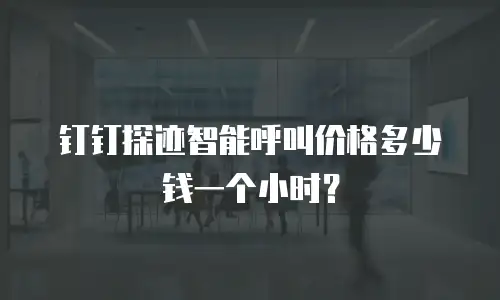 钉钉探迹智能呼叫价格多少钱一个小时？