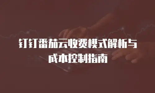 钉钉番茄云收费模式解析与成本控制指南