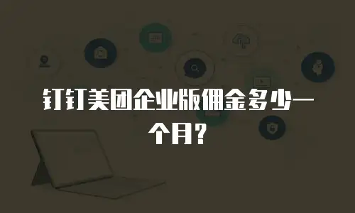 钉钉美团企业版佣金多少一个月？