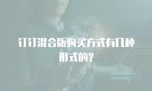 钉钉混合版购买方式有几种形式的？