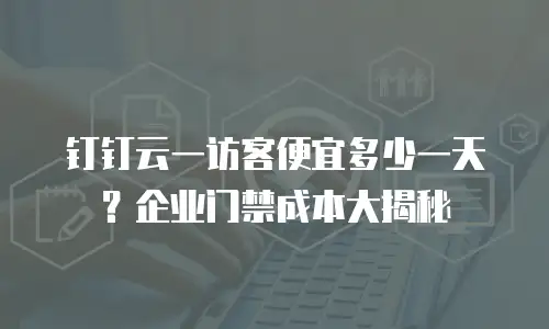 钉钉云一访客便宜多少一天？企业门禁成本大揭秘