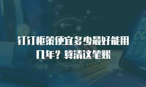 钉钉枢策便宜多少最好能用几年？算清这笔账