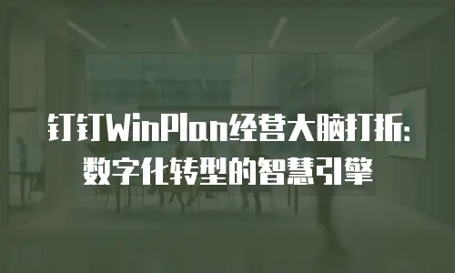 钉钉WinPlan经营大脑打折：数字化转型的智慧引擎
