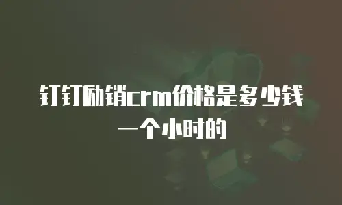 钉钉励销crm价格是多少钱一个小时的