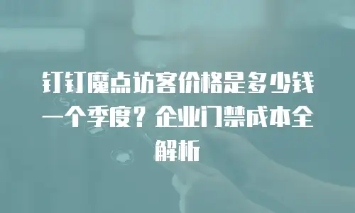 钉钉魔点访客价格是多少钱一个季度？企业门禁成本全解析