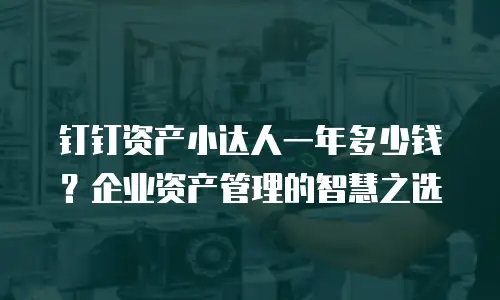钉钉资产小达人一年多少钱？企业资产管理的智慧之选