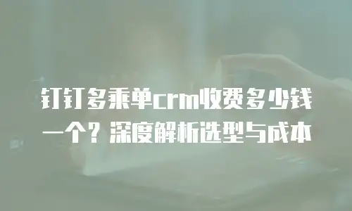 钉钉多乘单crm收费多少钱一个？深度解析选型与成本