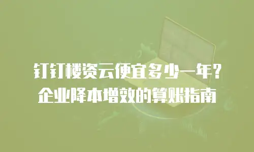钉钉楼资云便宜多少一年？企业降本增效的算账指南