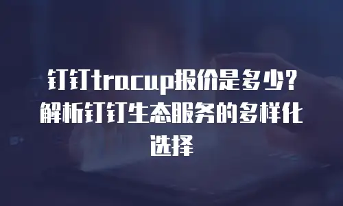 钉钉tracup报价是多少？解析钉钉生态服务的多样化选择