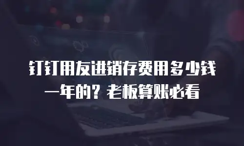 钉钉用友进销存费用多少钱一年的？老板算账必看