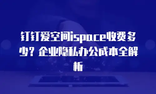 钉钉爱空间ispace收费多少？企业隐私办公成本全解析